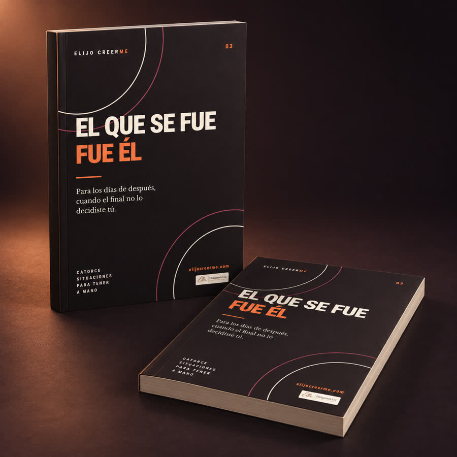 El cuaderno El que se fue fue él, de pie sobre otro ejemplar
